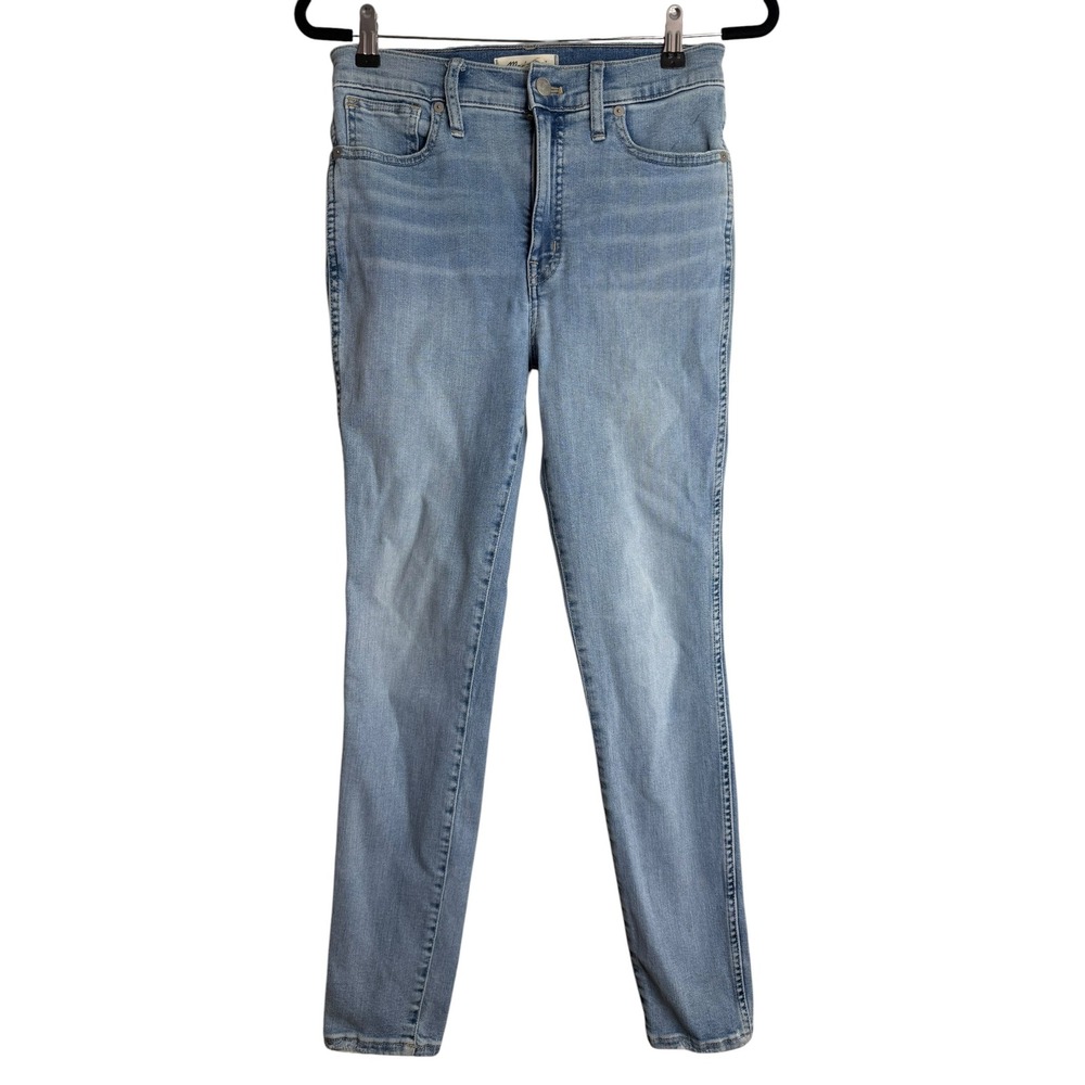 Madewell 10 High-Rise Skinny Jeans Light Wash Blue Denim Size 28